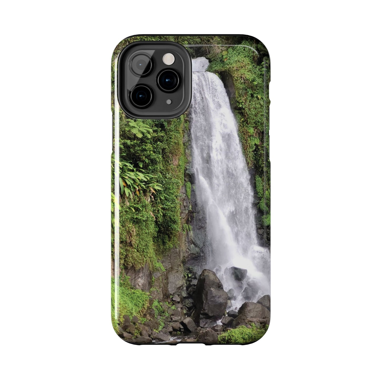 Nature Island Trafalgar Waterfall inspired Tough IPhone and Samsung phone Cases - Durable Protection for Outdoor Adventure