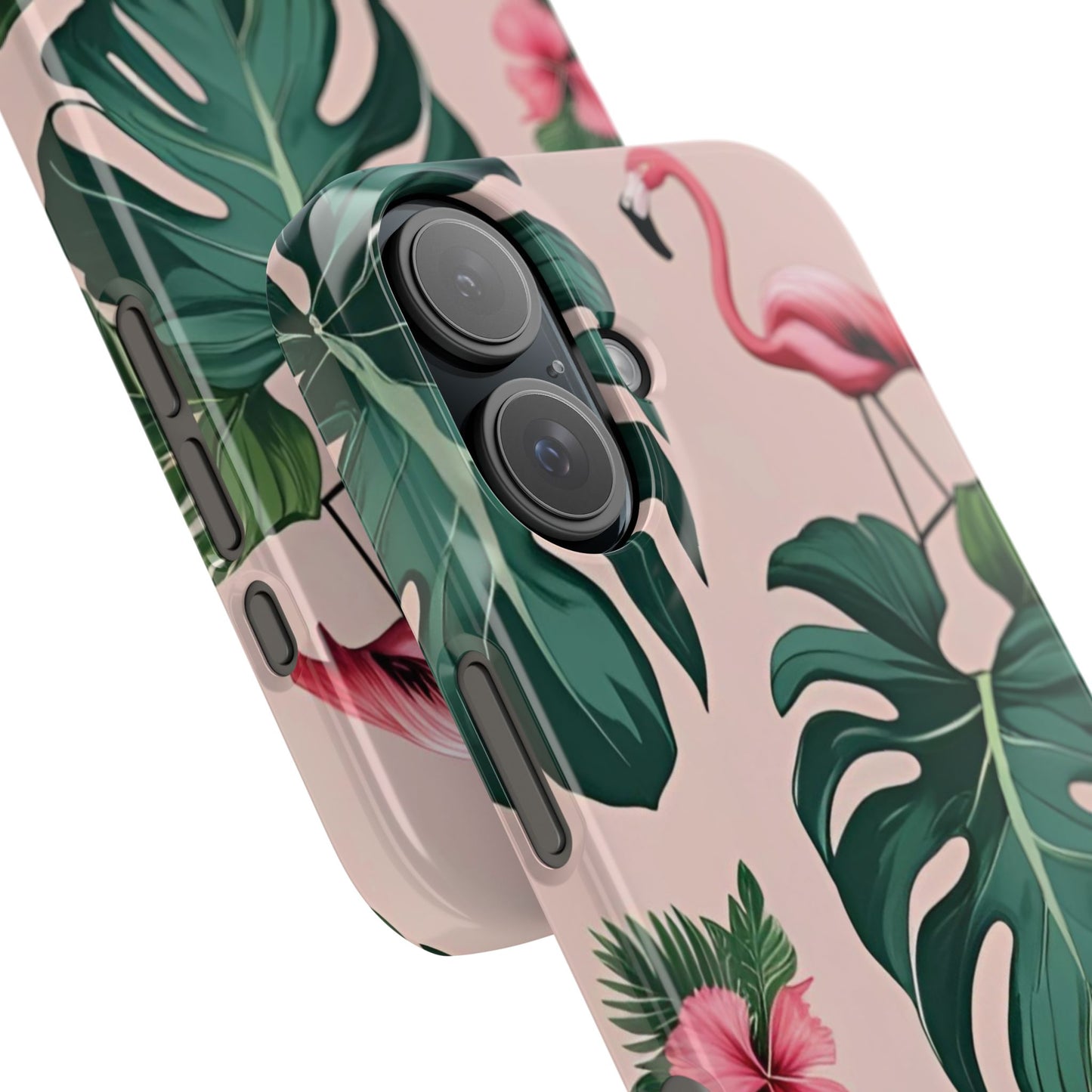 Tropical Flamingo Phone Case, Summer Vibe Smartphone Cover, Gift for Beach Lovers, Cute Mobile Accessory, Floral Design