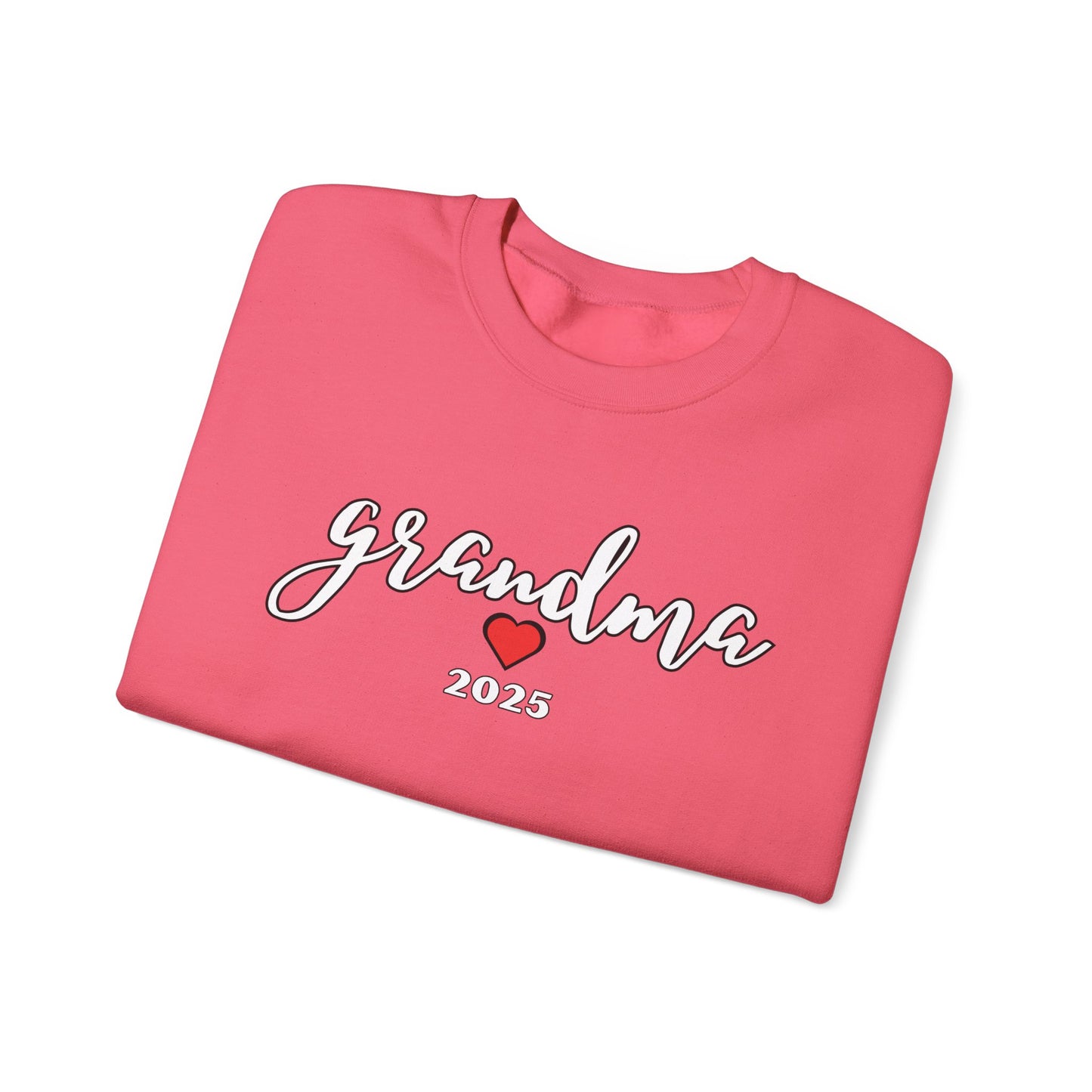 Grandma 2025 Red Heart Sweatshirt - Valentines Day, Mother's Day, Birthday Gift, Love Gift