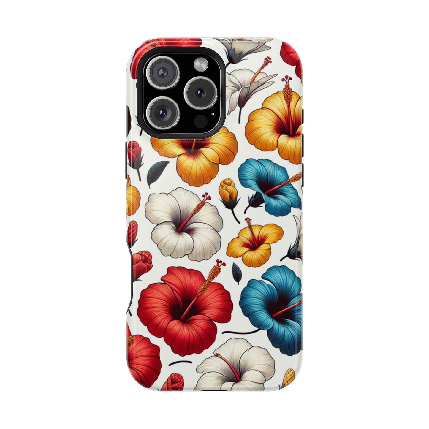 Hibiscus Bloom Impact-Resistant Phone Case – Bold Floral Protection