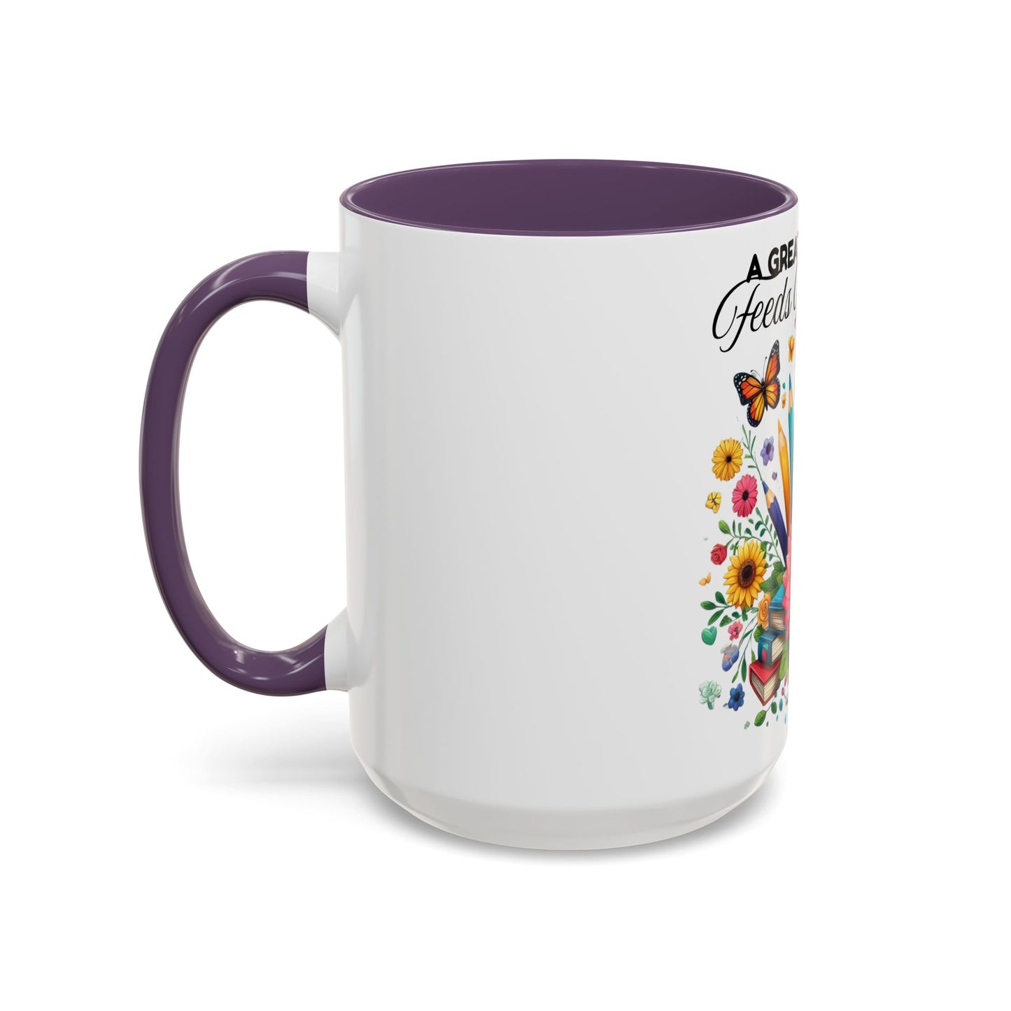 A Great Teacher Feeds The Mind Coffee/Tea Mug, teacher appreciation, Educator's gift
