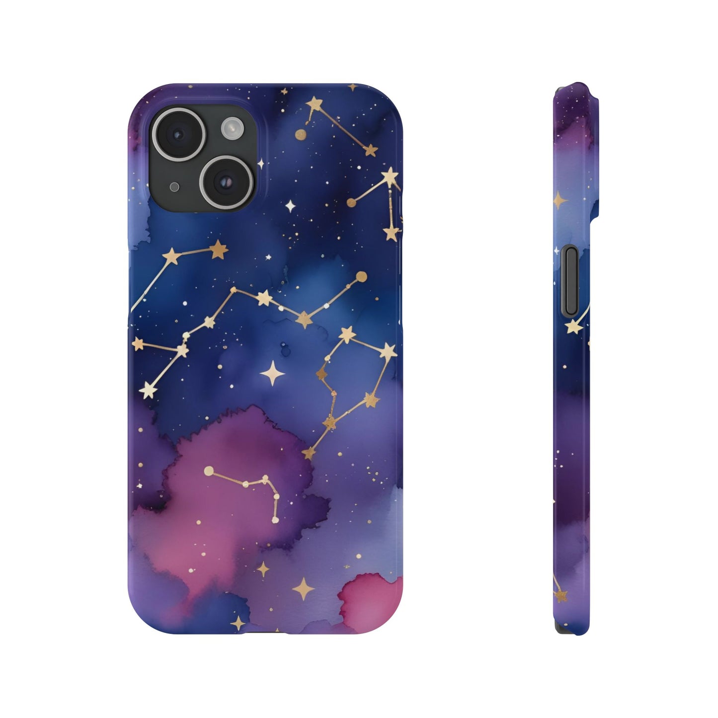 Galaxy Slim Phone Case - Cosmic Constellation Design for Stargazers and Astrology Lovers