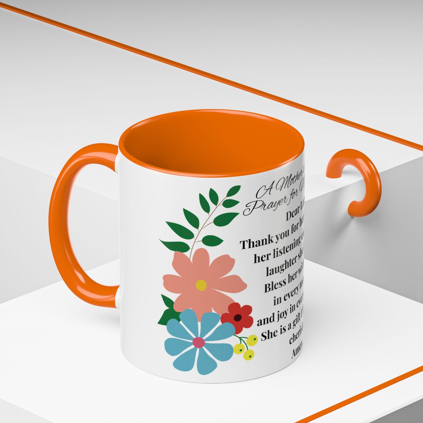 Aunt Prayer Coffee Mug - Floral Design - Mother's Day Gift - 11oz/15oz