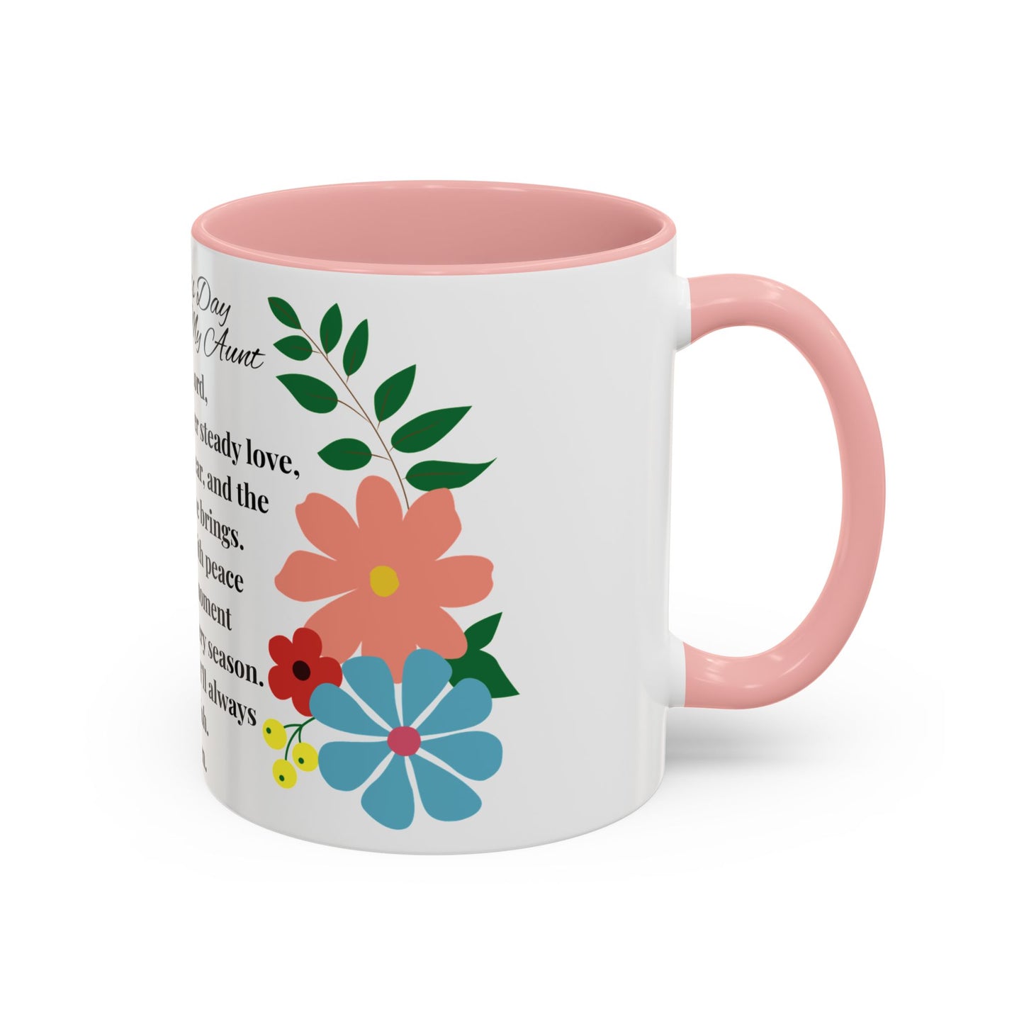 Aunt Prayer Coffee Mug - Floral Design - Mother's Day Gift - 11oz/15oz