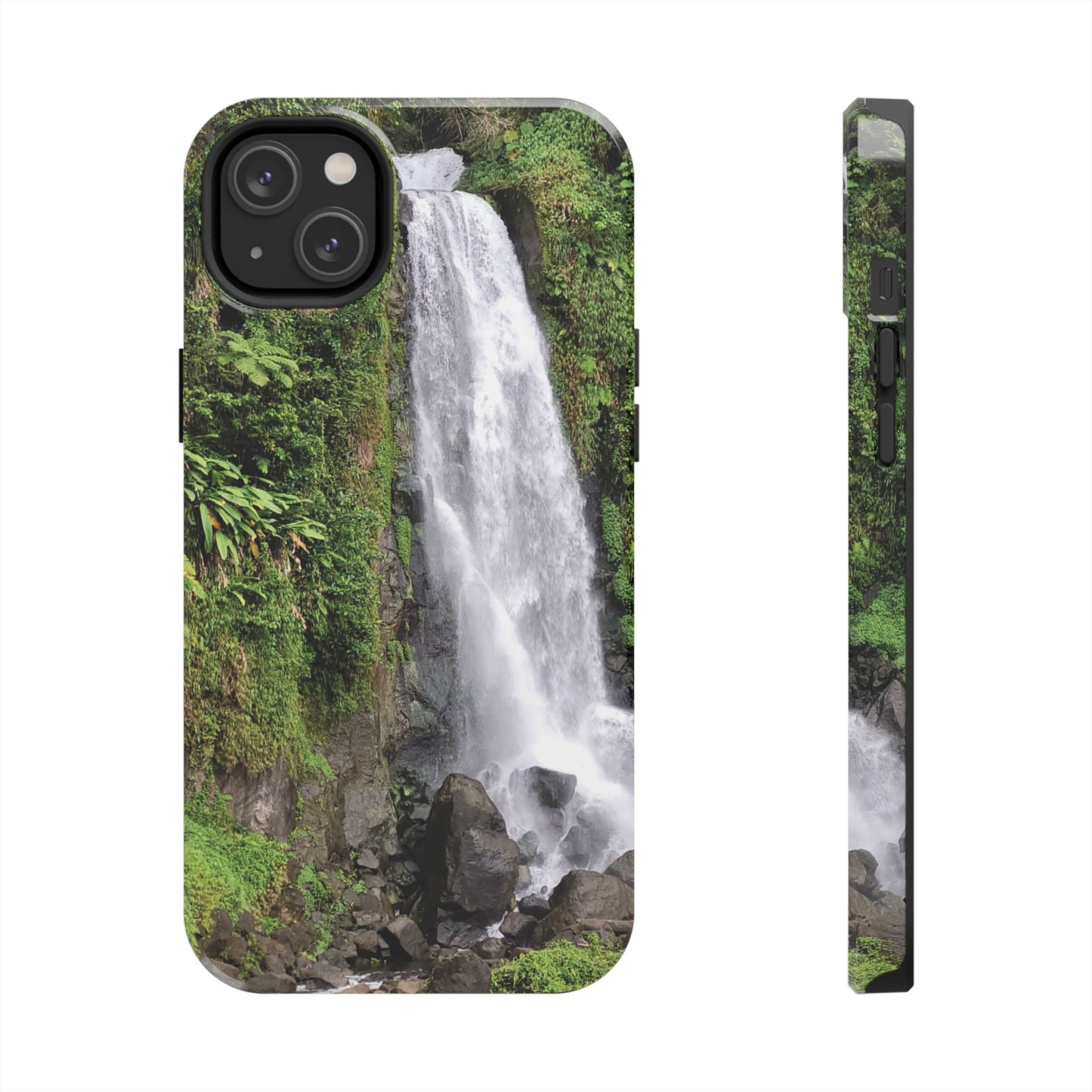 Nature Island Trafalgar Waterfall inspired Tough IPhone and Samsung phone Cases - Durable Protection for Outdoor Adventure