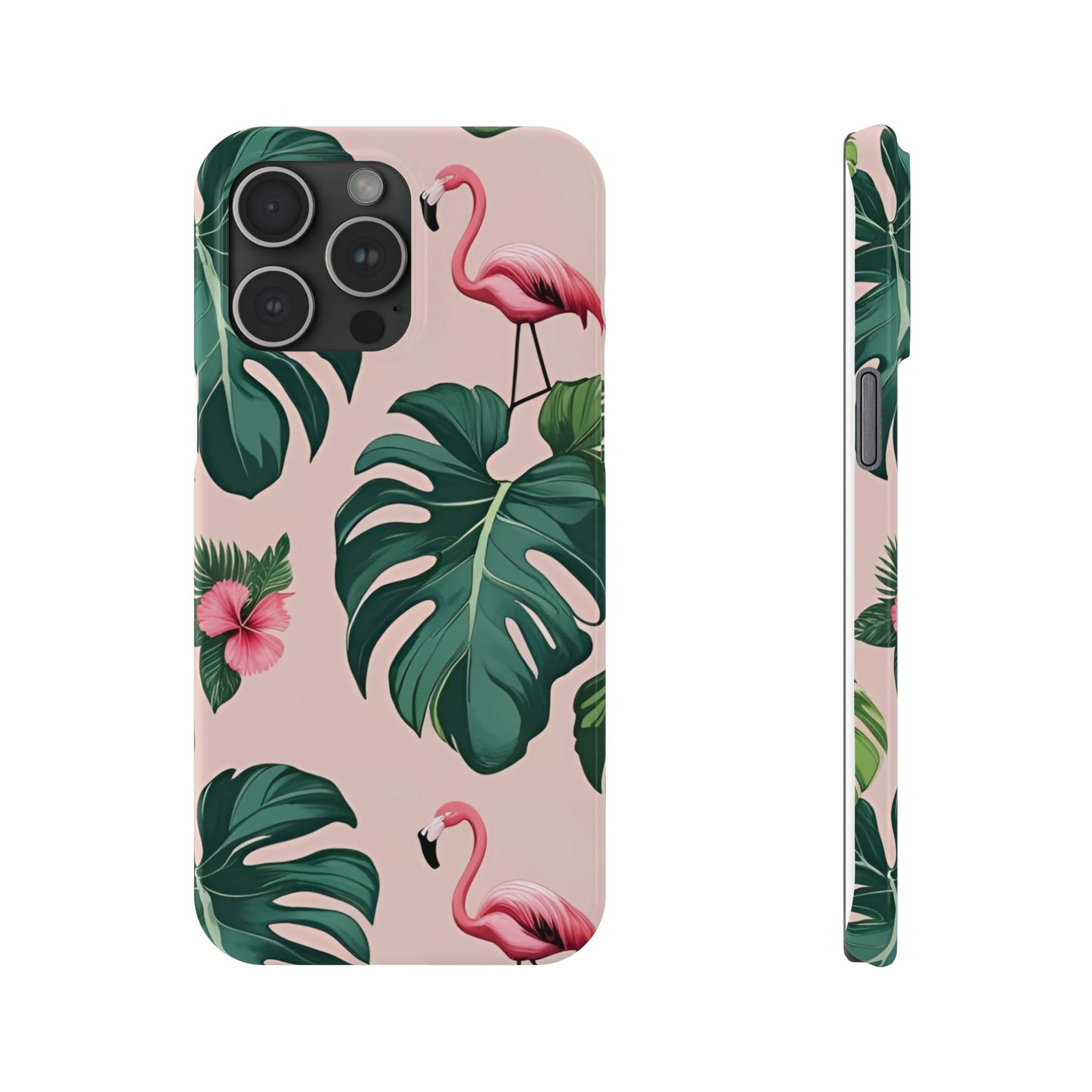 Tropical Flamingo Phone Case, Summer Vibe Smartphone Cover, Gift for Beach Lovers, Cute Mobile Accessory, Floral Design