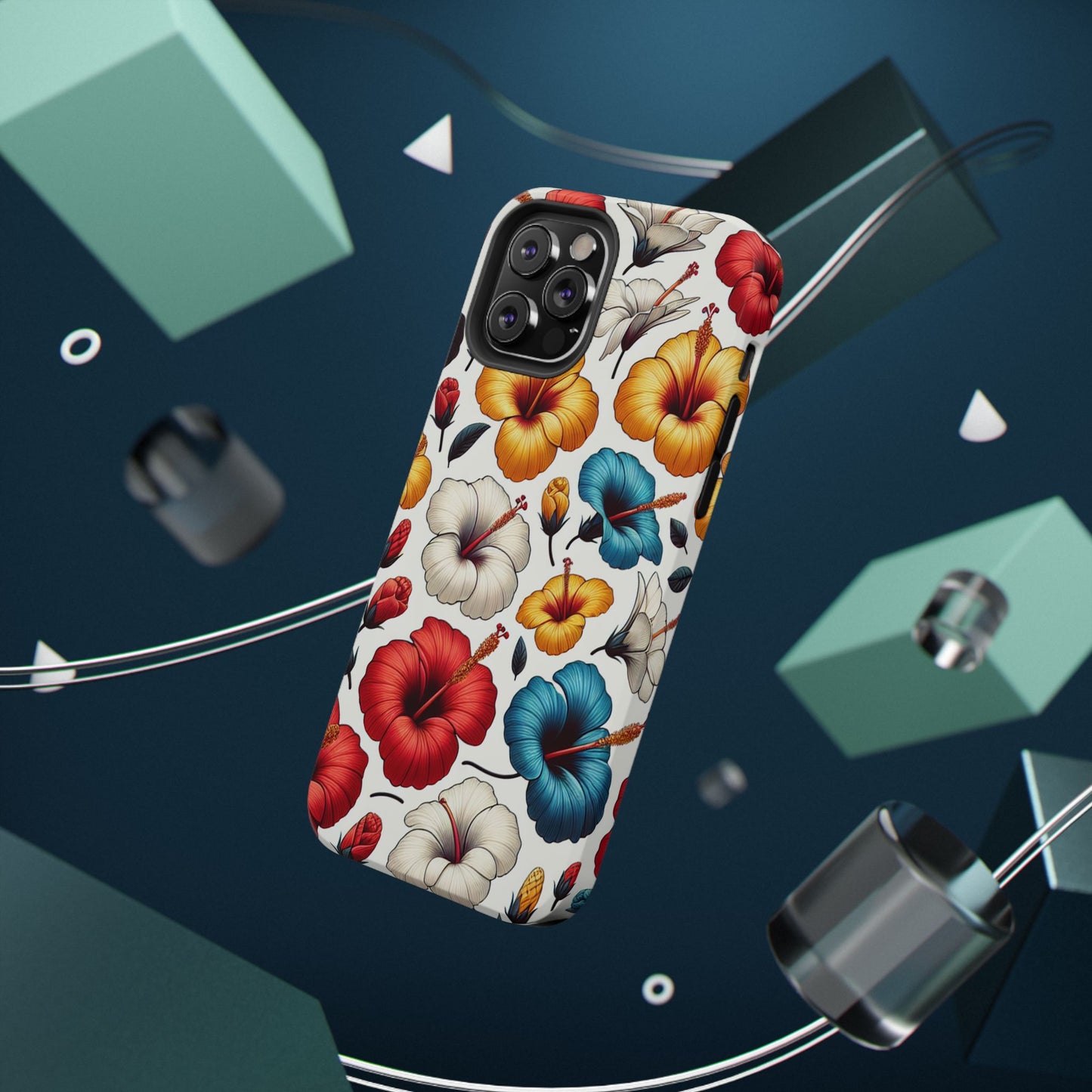 Hibiscus Bloom Impact-Resistant Phone Case – Bold Floral Protection