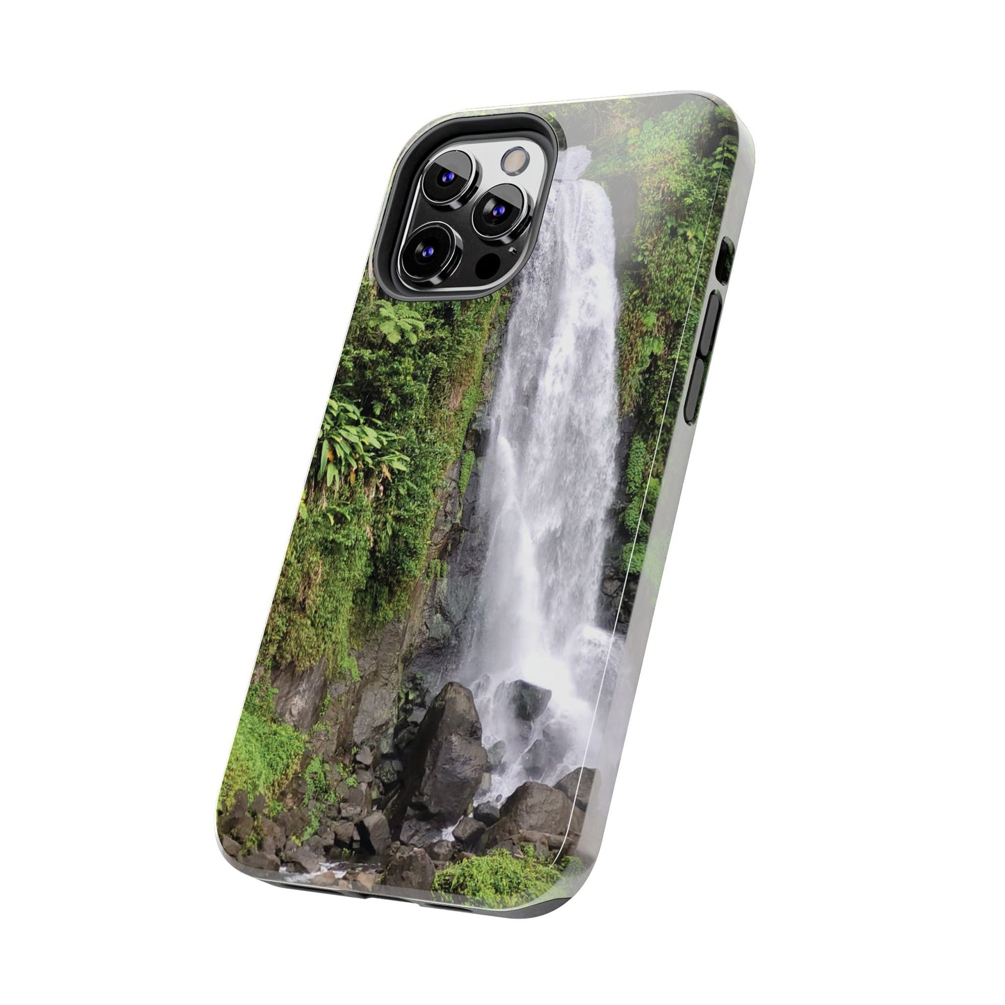 Nature Island Trafalgar Waterfall inspired Tough IPhone and Samsung phone Cases - Durable Protection for Outdoor Adventure