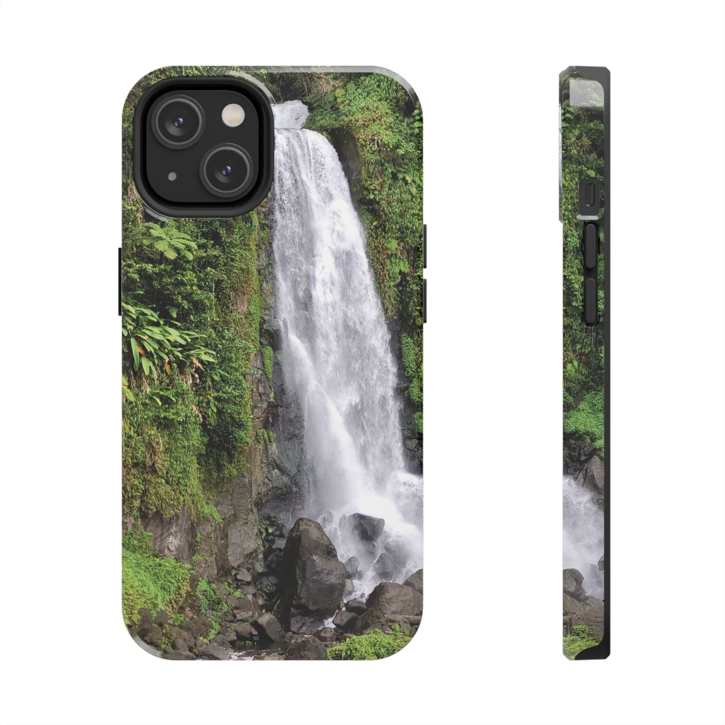 Nature Island Trafalgar Waterfall inspired Tough IPhone and Samsung phone Cases - Durable Protection for Outdoor Adventure
