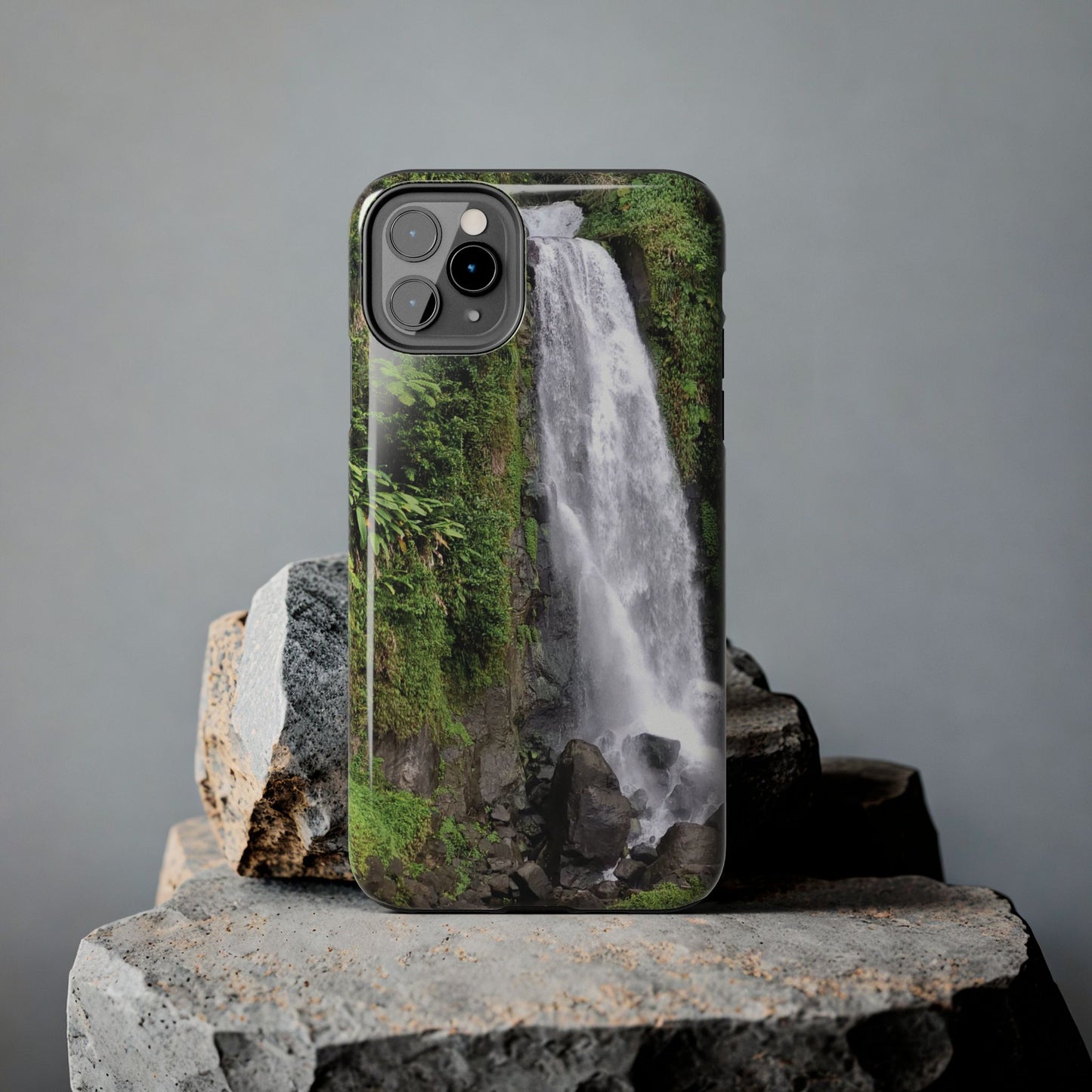 Nature Island Trafalgar Waterfall inspired Tough IPhone and Samsung phone Cases - Durable Protection for Outdoor Adventure