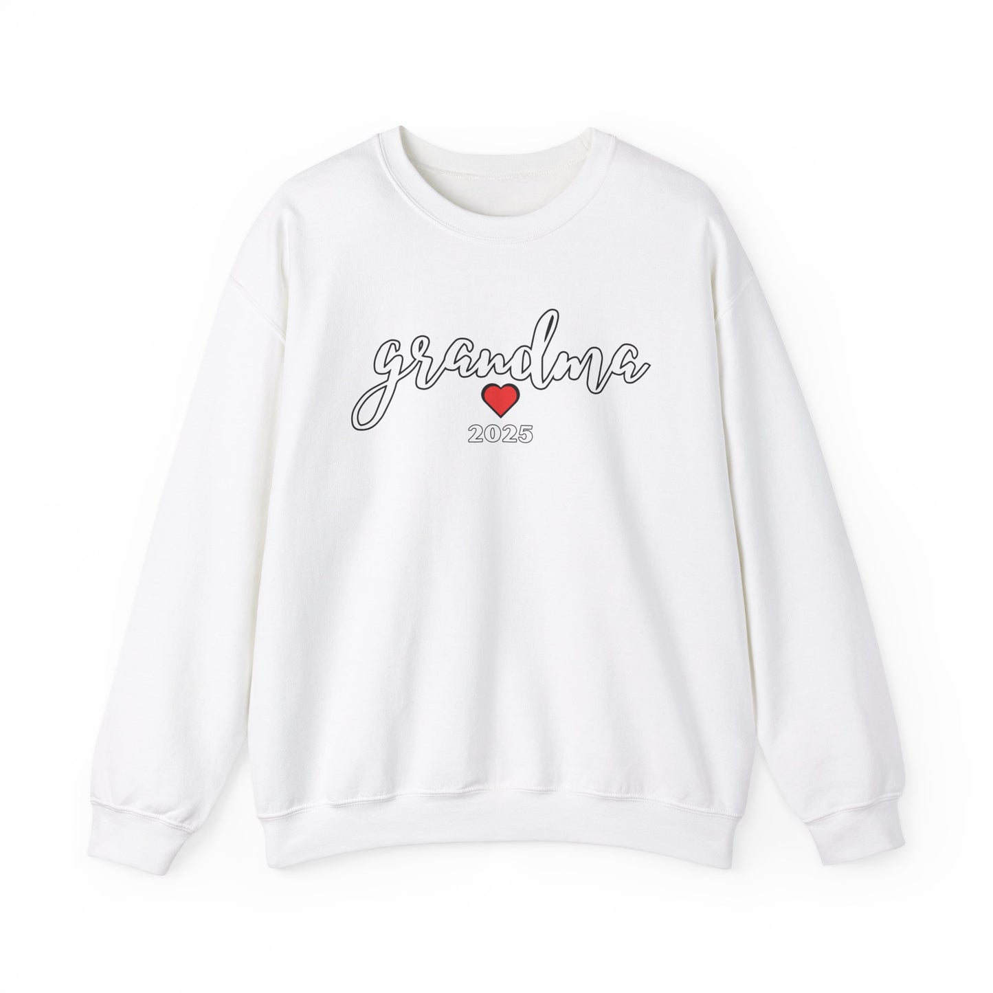 Grandma 2025 Red Heart Sweatshirt - Valentines Day, Mother's Day, Birthday Gift, Love Gift