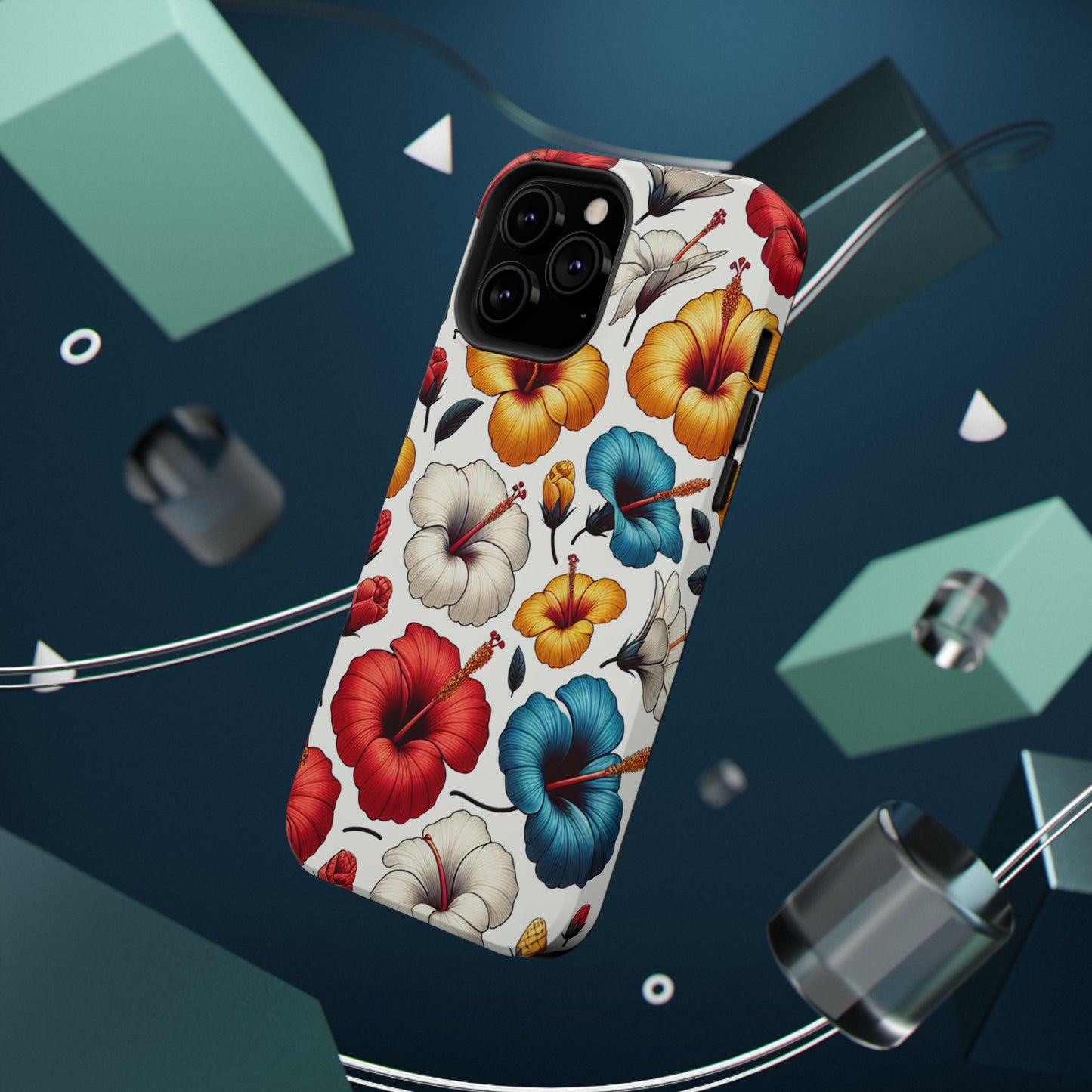 Hibiscus Bloom Impact-Resistant Phone Case – Bold Floral Protection