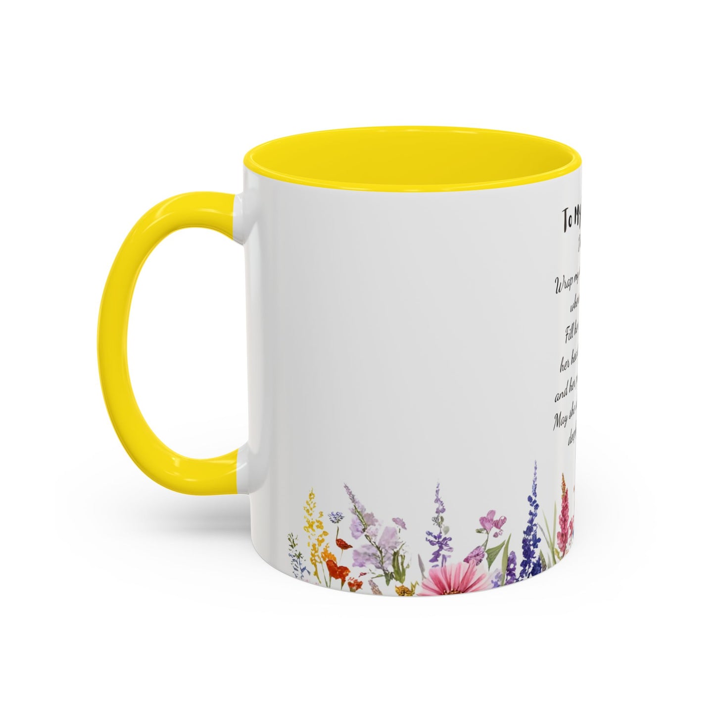 My Daughter Prayer Coffee Mug - Inspirational Prayer for My Daughter, Motivational Gift, Mother's Day, Floral Design