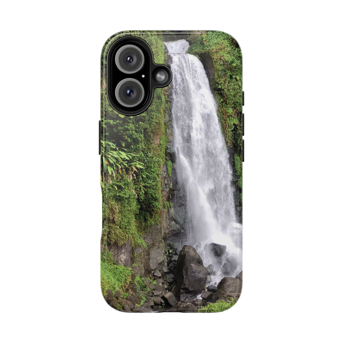 Nature Island Trafalgar Waterfall inspired Tough IPhone and Samsung phone Cases - Durable Protection for Outdoor Adventure