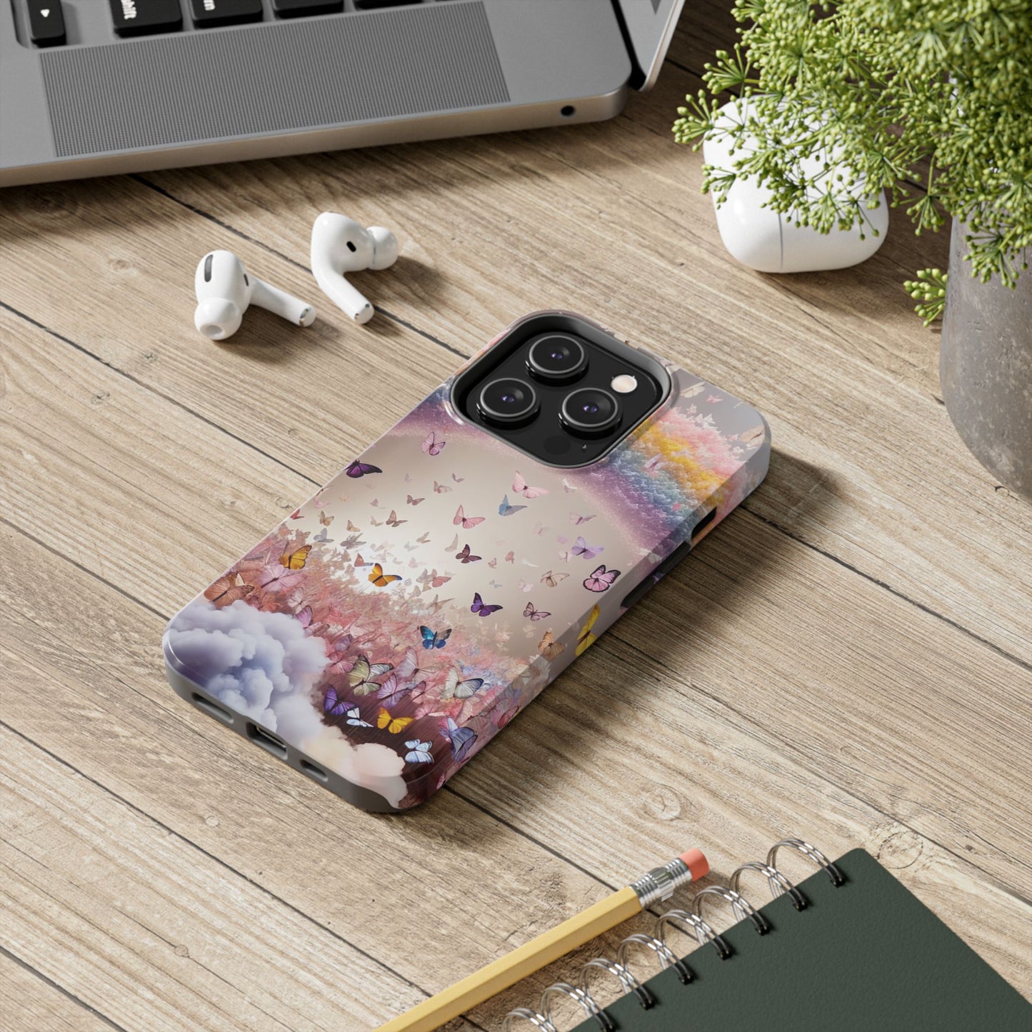 Spring Butterfly & Rainbow Phone Cover – Stylish, Strong & Gift-Ready
