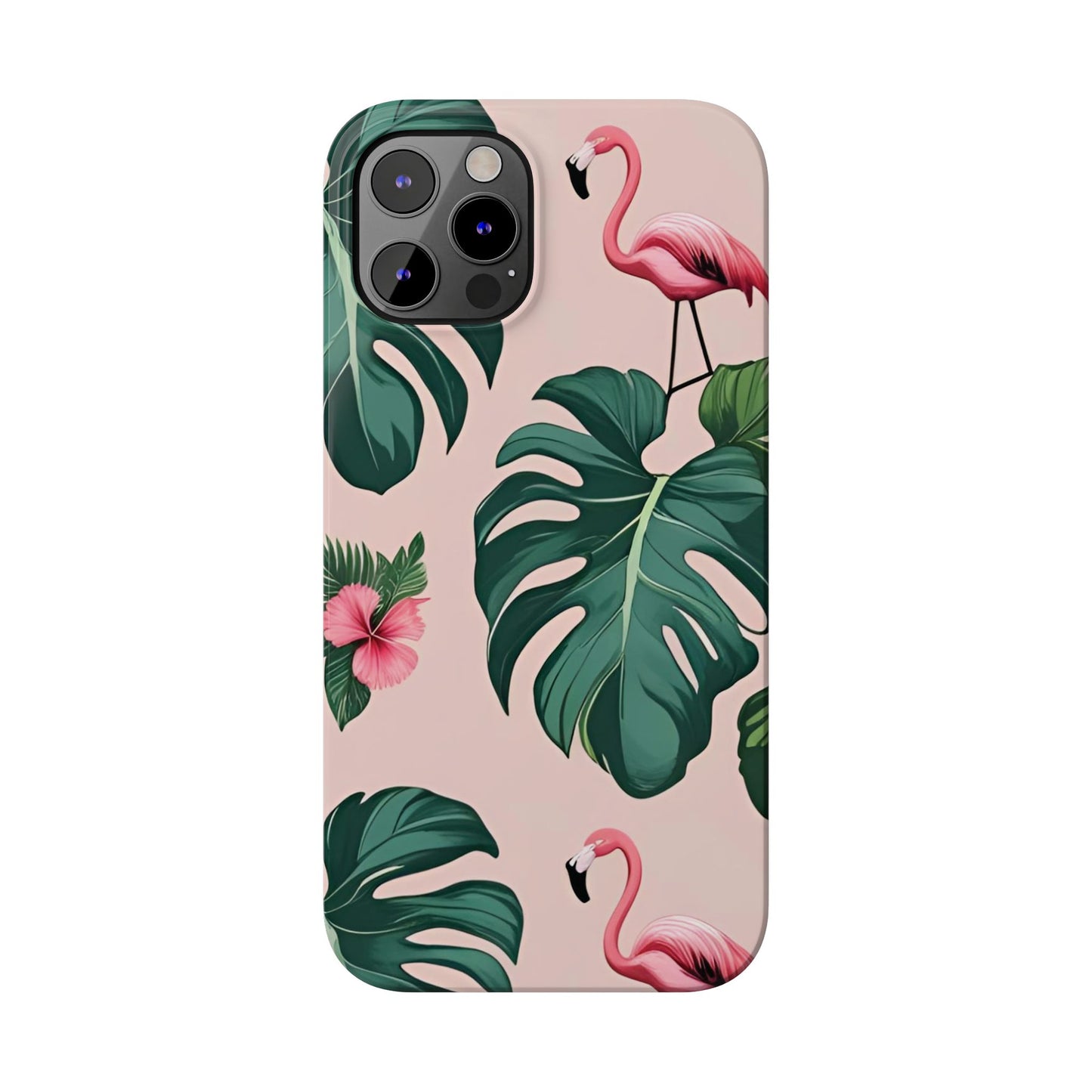 Tropical Flamingo Phone Case, Summer Vibe Smartphone Cover, Gift for Beach Lovers, Cute Mobile Accessory, Floral Design