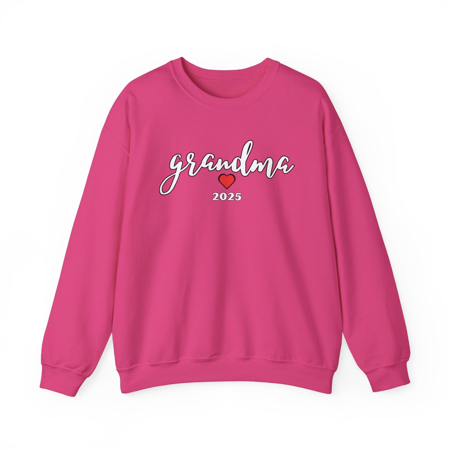 Grandma 2025 Red Heart Sweatshirt - Valentines Day, Mother's Day, Birthday Gift, Love Gift