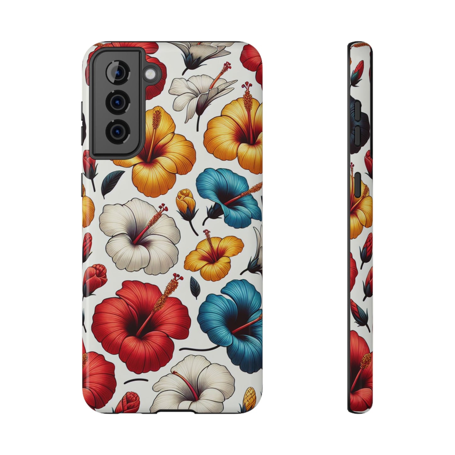 Hibiscus Bloom Impact-Resistant Phone Case – Bold Floral Protection