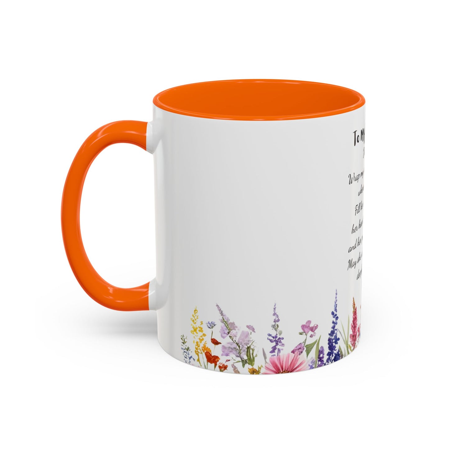 My Daughter Prayer Coffee Mug - Inspirational Prayer for My Daughter, Motivational Gift, Mother's Day, Floral Design