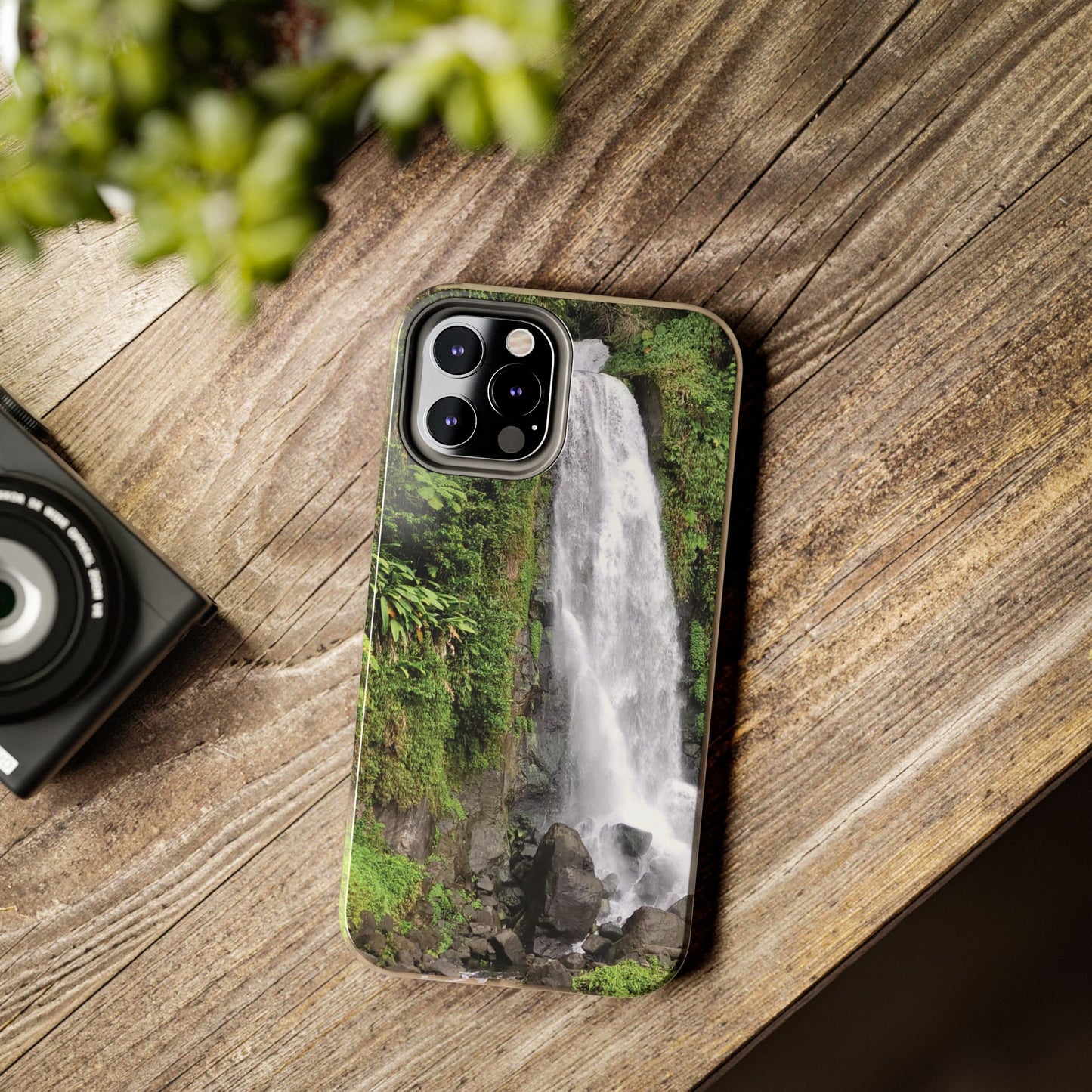 Nature Island Trafalgar Waterfall inspired Tough IPhone and Samsung phone Cases - Durable Protection for Outdoor Adventure