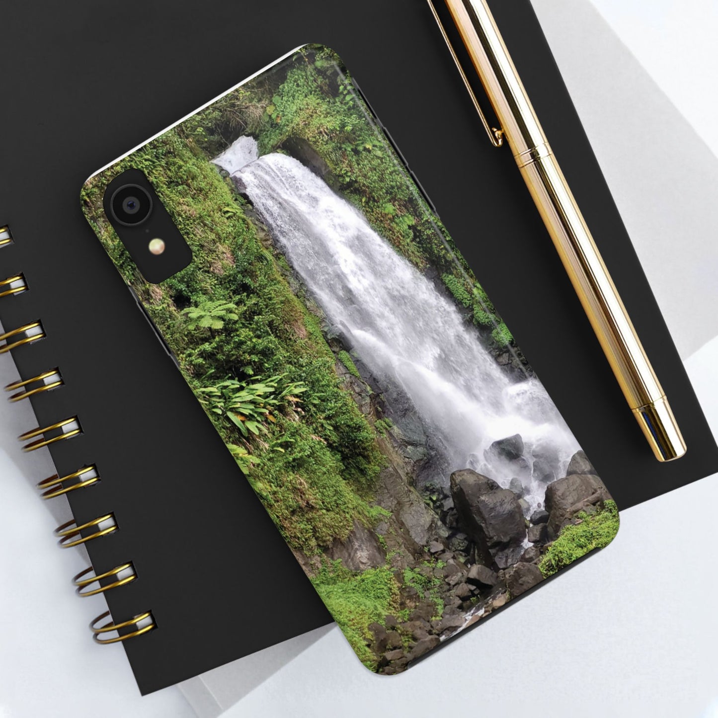 Nature Island Trafalgar Waterfall inspired Tough IPhone and Samsung phone Cases - Durable Protection for Outdoor Adventure