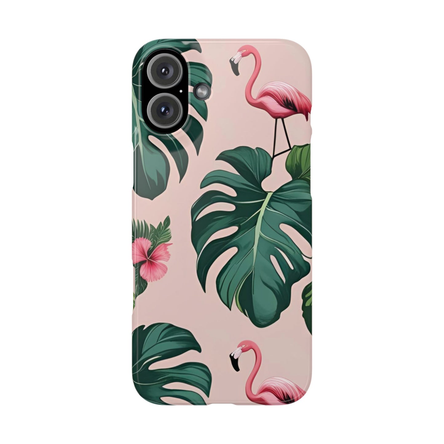 Tropical Flamingo Phone Case, Summer Vibe Smartphone Cover, Gift for Beach Lovers, Cute Mobile Accessory, Floral Design