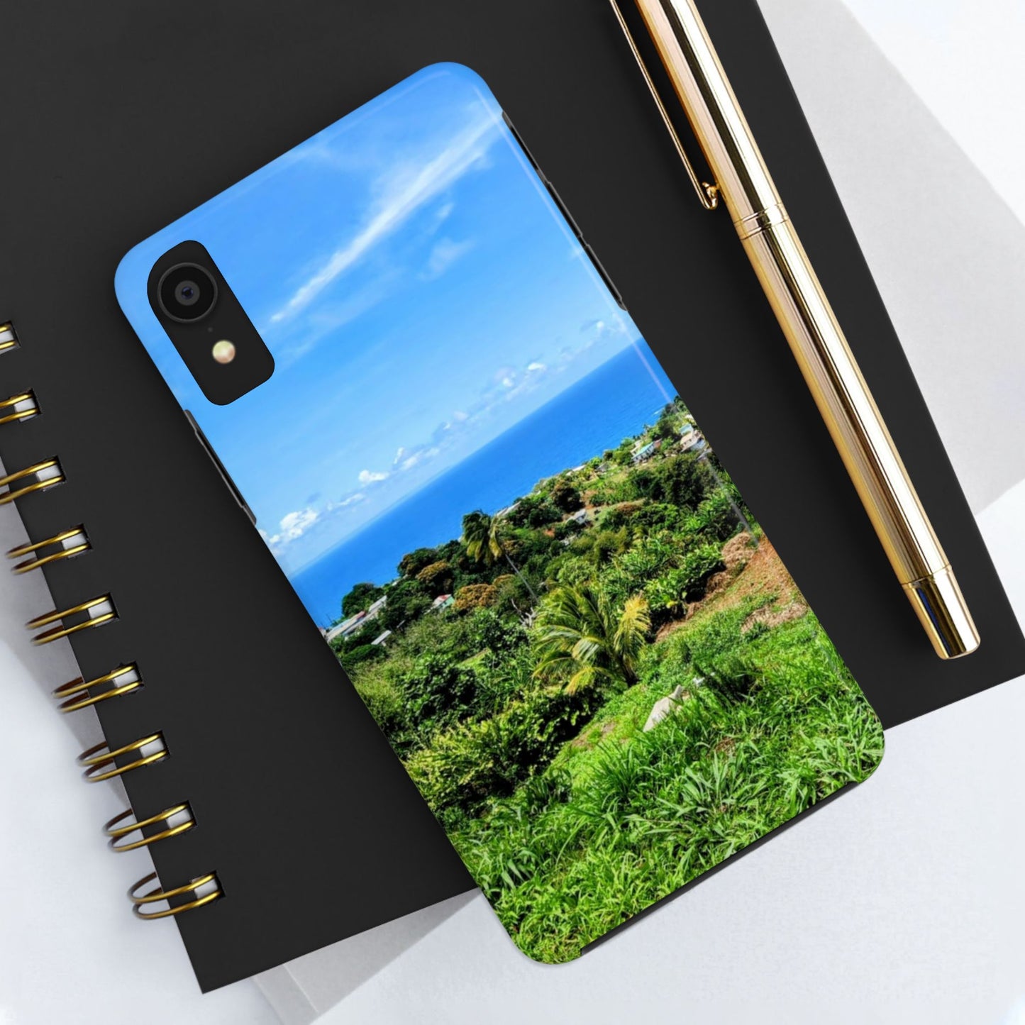 iPhone and Samsung phone Cases - Tropical Ocean View, Durable Cover for Beach Lovers