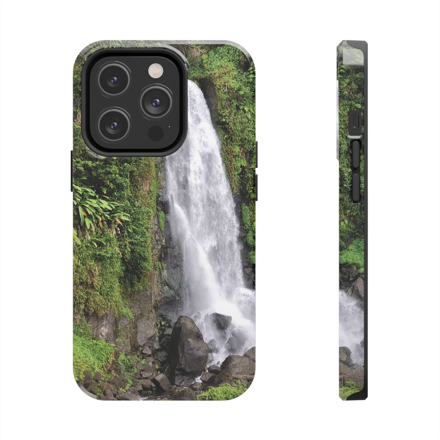 Nature Island Trafalgar Waterfall inspired Tough IPhone and Samsung phone Cases - Durable Protection for Outdoor Adventure