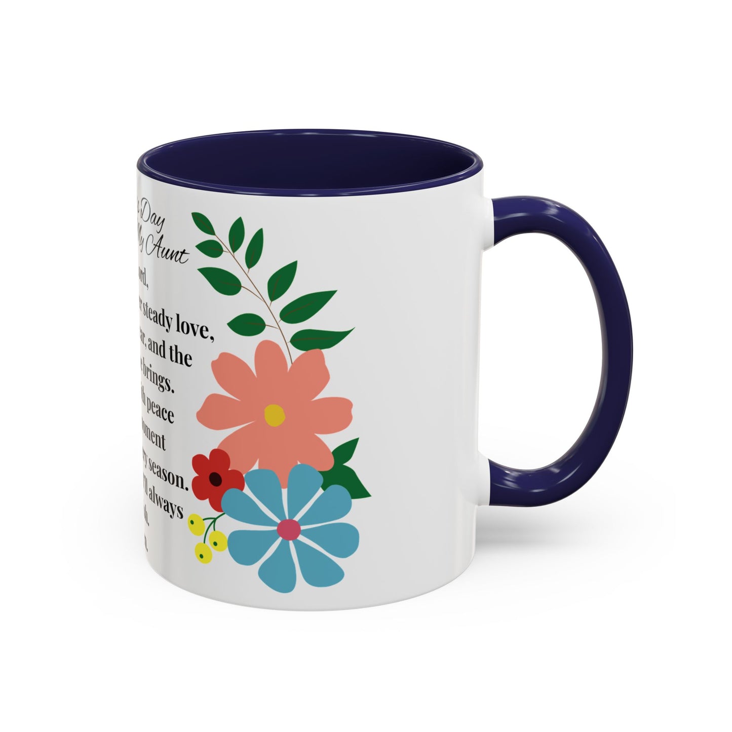 Aunt Prayer Coffee Mug - Floral Design - Mother's Day Gift - 11oz/15oz