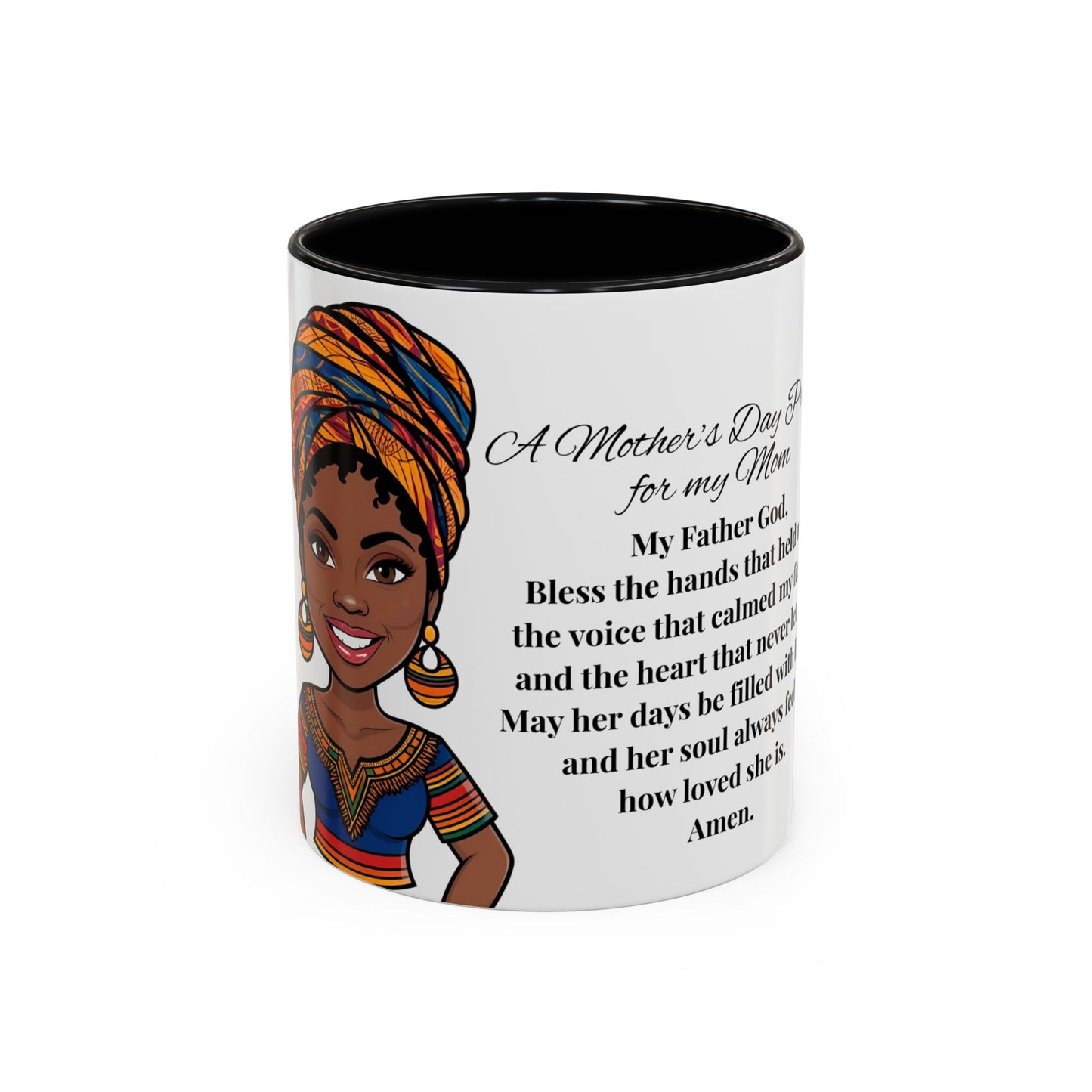 Mom Mother's Day Prayer Mug- African/American/Caribbean Mother's Day Prayer Coffee Mug, Inspirational