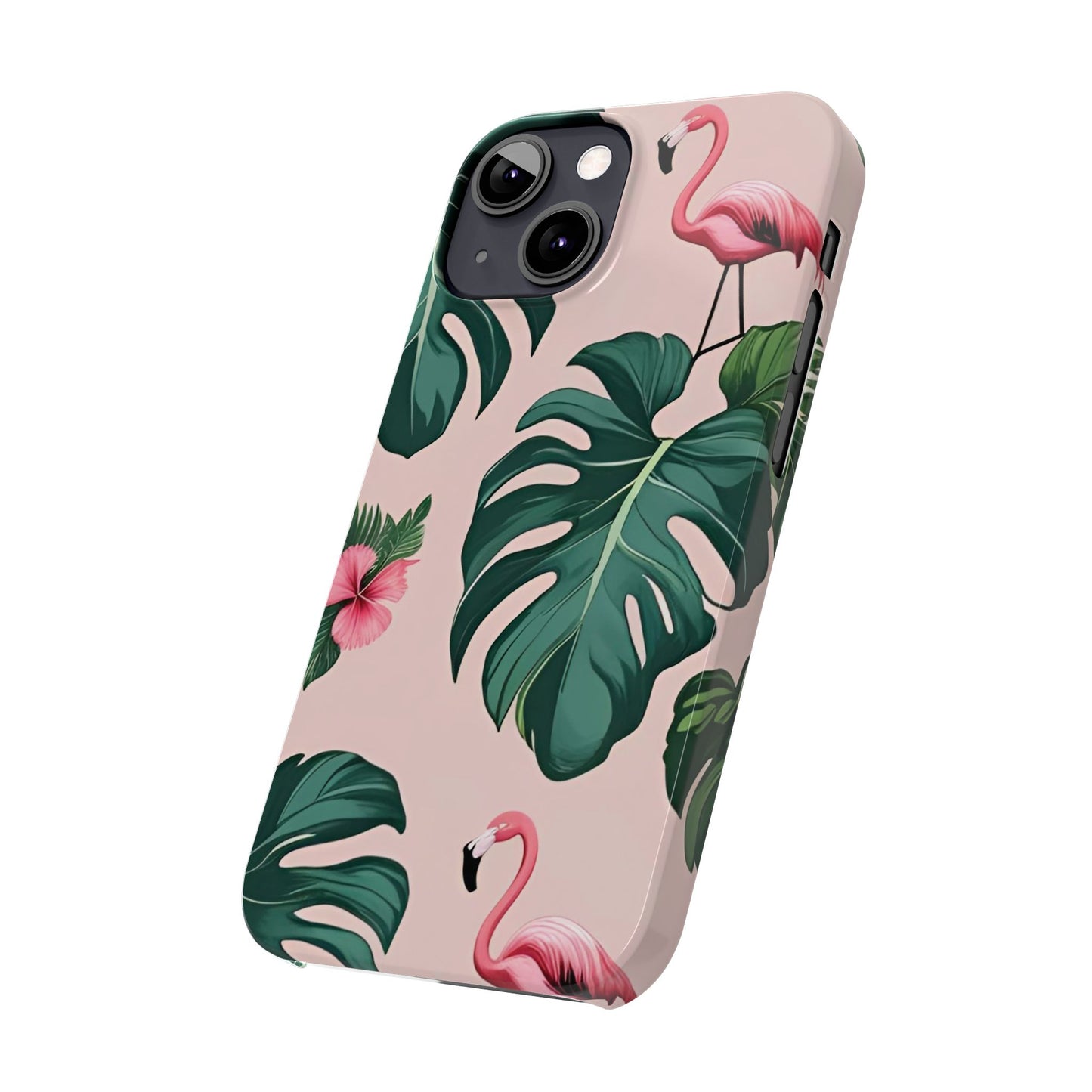 Tropical Flamingo Phone Case, Summer Vibe Smartphone Cover, Gift for Beach Lovers, Cute Mobile Accessory, Floral Design