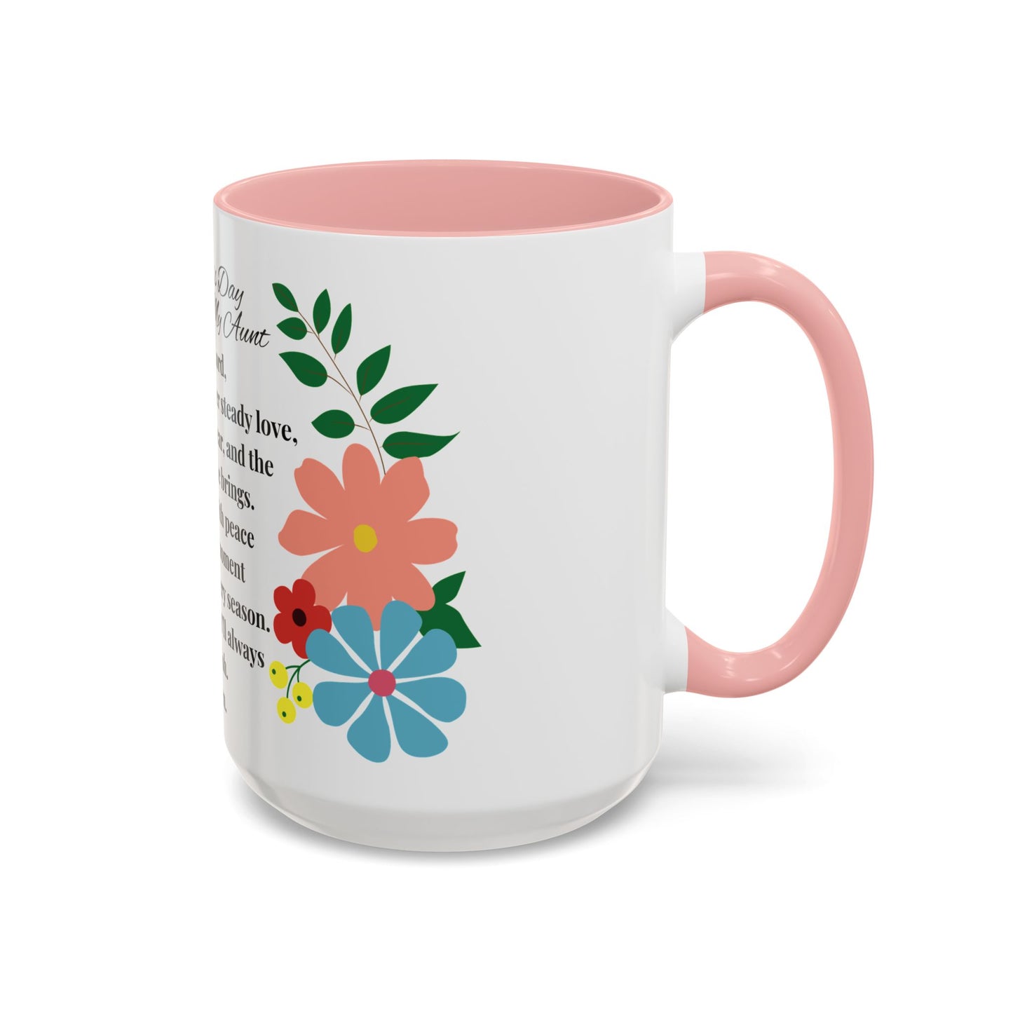 Aunt Prayer Coffee Mug - Floral Design - Mother's Day Gift - 11oz/15oz