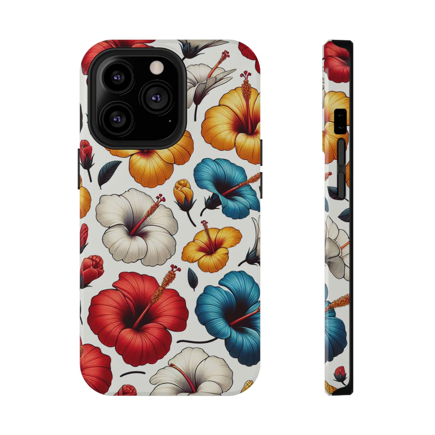 Hibiscus Bloom Impact-Resistant Phone Case – Bold Floral Protection