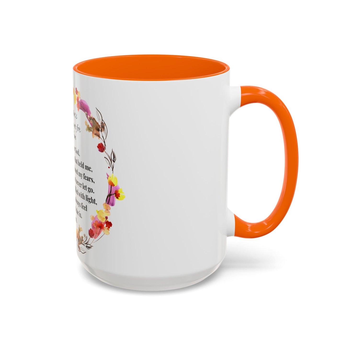 Mom - Prayer Mug for Mom, Floral Accent Coffee Cup, Gift for Mother's Day, Inspirational Drinkware, 11oz and 15oz