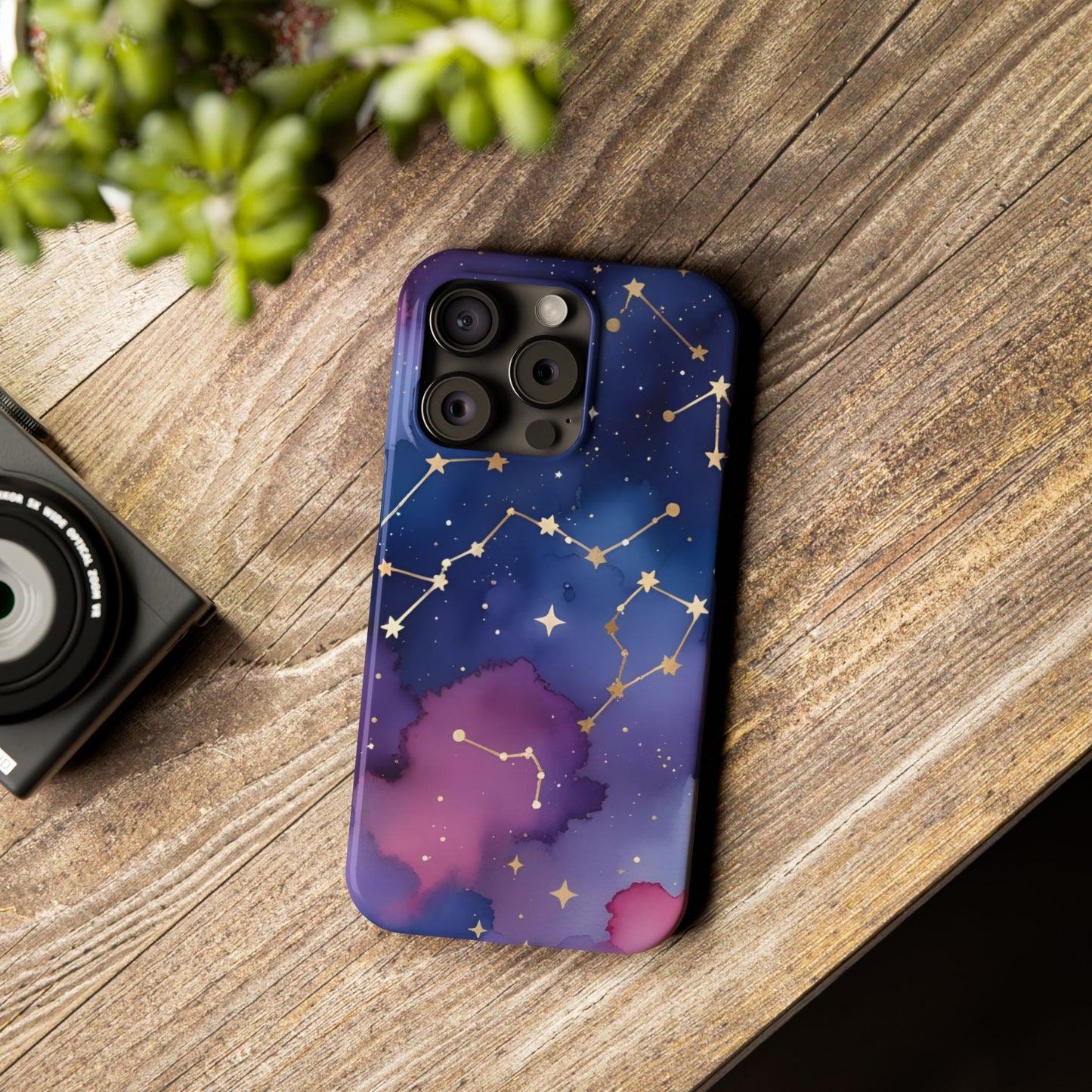 Galaxy Slim Phone Case - Cosmic Constellation Design for Stargazers and Astrology Lovers