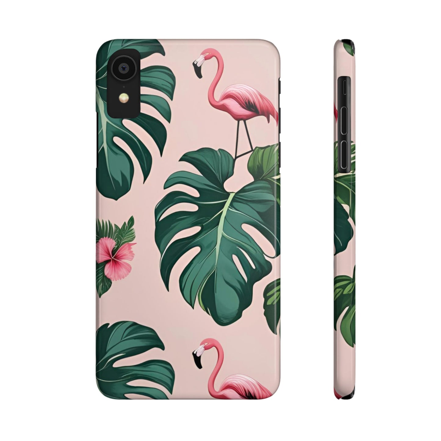 Tropical Flamingo Phone Case, Summer Vibe Smartphone Cover, Gift for Beach Lovers, Cute Mobile Accessory, Floral Design