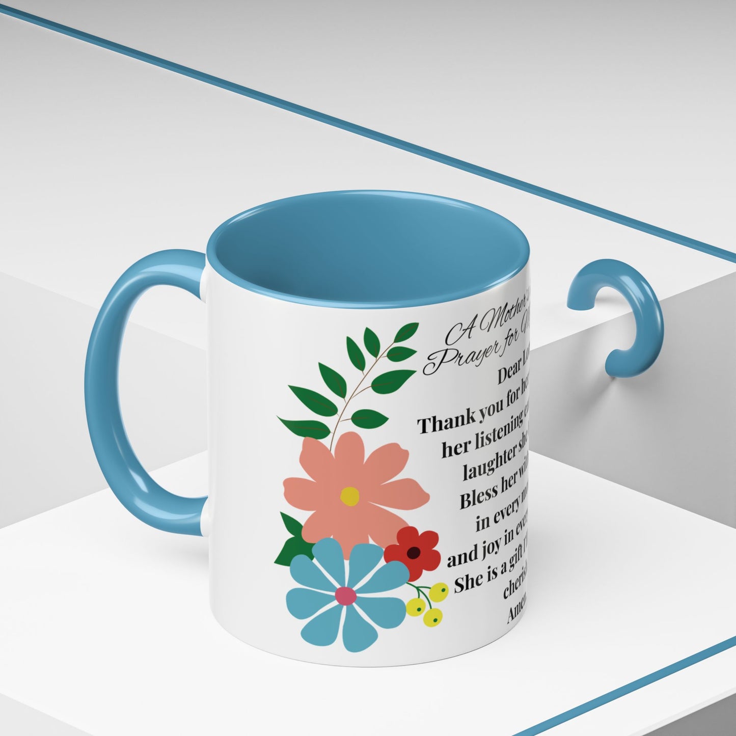 Aunt Prayer Coffee Mug - Floral Design - Mother's Day Gift - 11oz/15oz