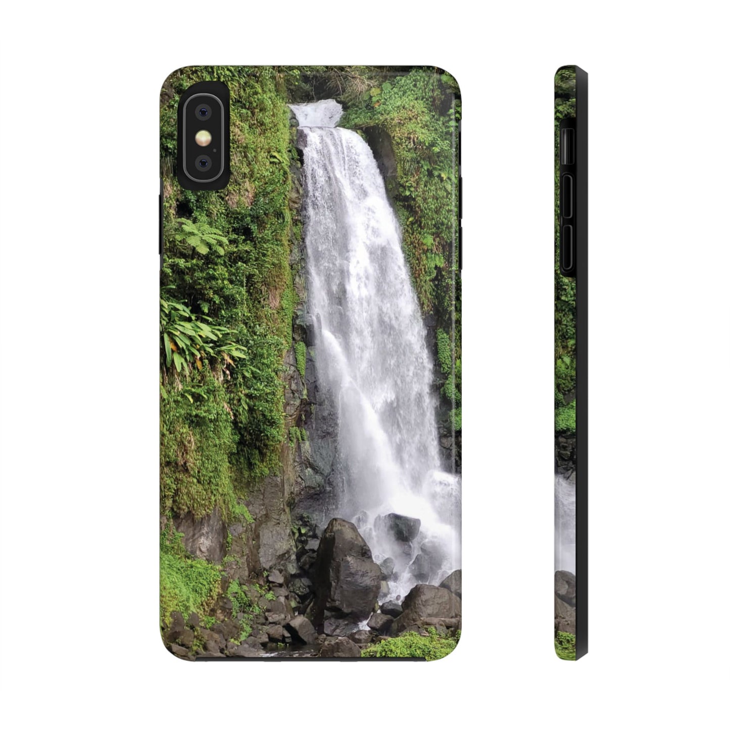 Nature Island Trafalgar Waterfall inspired Tough IPhone and Samsung phone Cases - Durable Protection for Outdoor Adventure