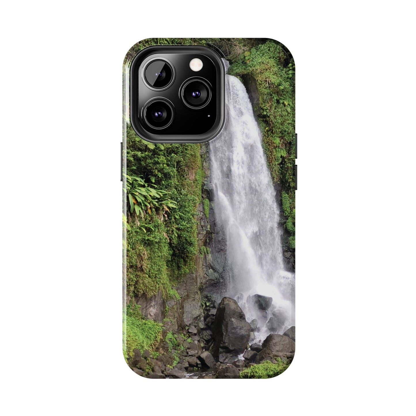 Nature Island Trafalgar Waterfall inspired Tough IPhone and Samsung phone Cases - Durable Protection for Outdoor Adventure