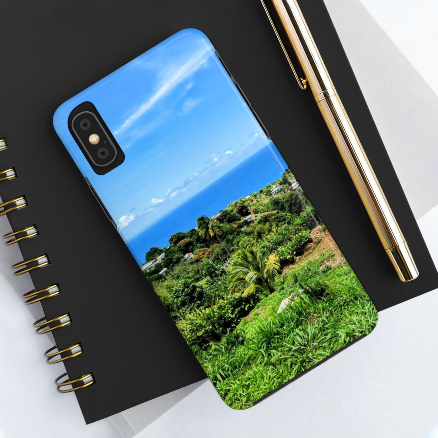iPhone and Samsung phone Cases - Tropical Ocean View, Durable Cover for Beach Lovers