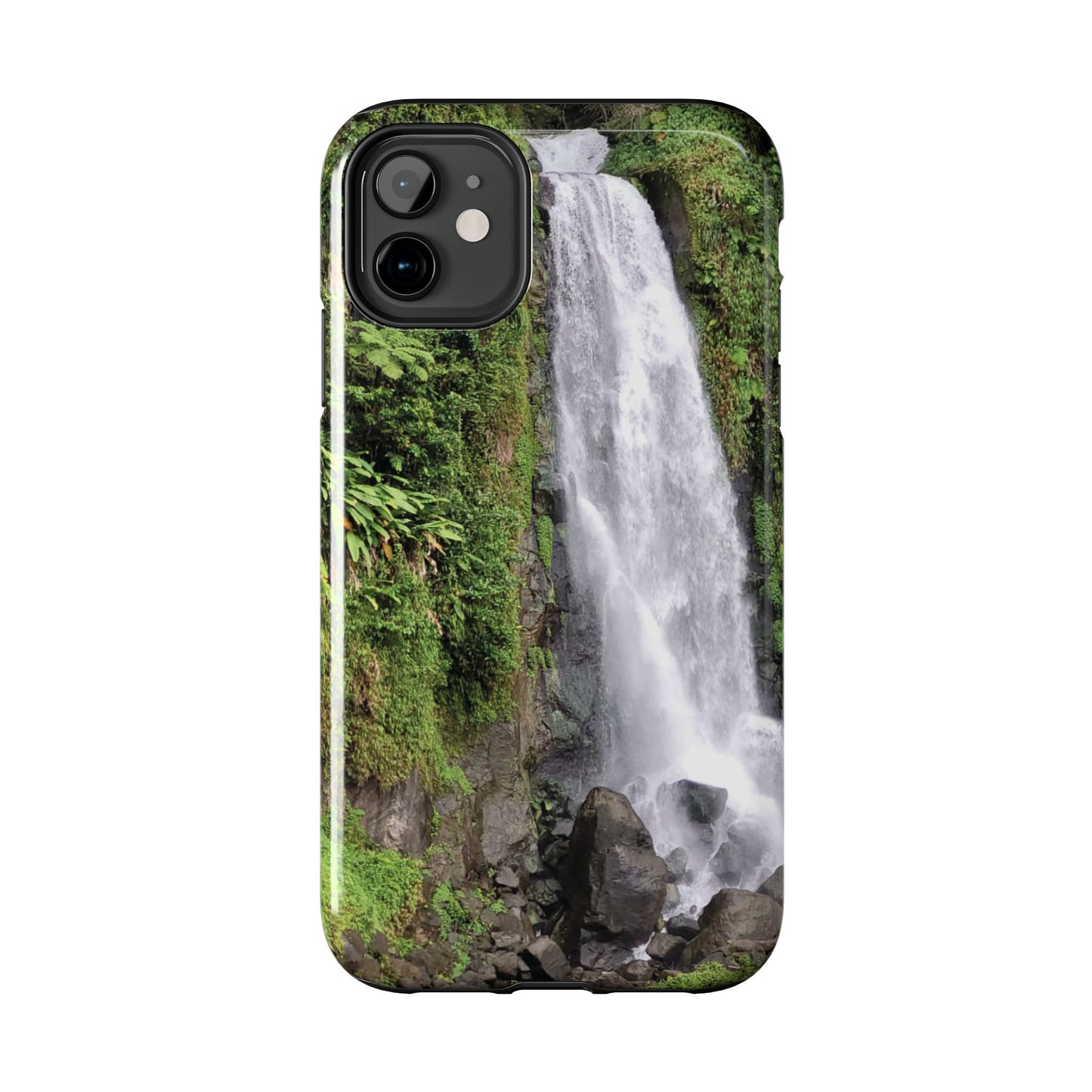 Nature Island Trafalgar Waterfall inspired Tough IPhone and Samsung phone Cases - Durable Protection for Outdoor Adventure