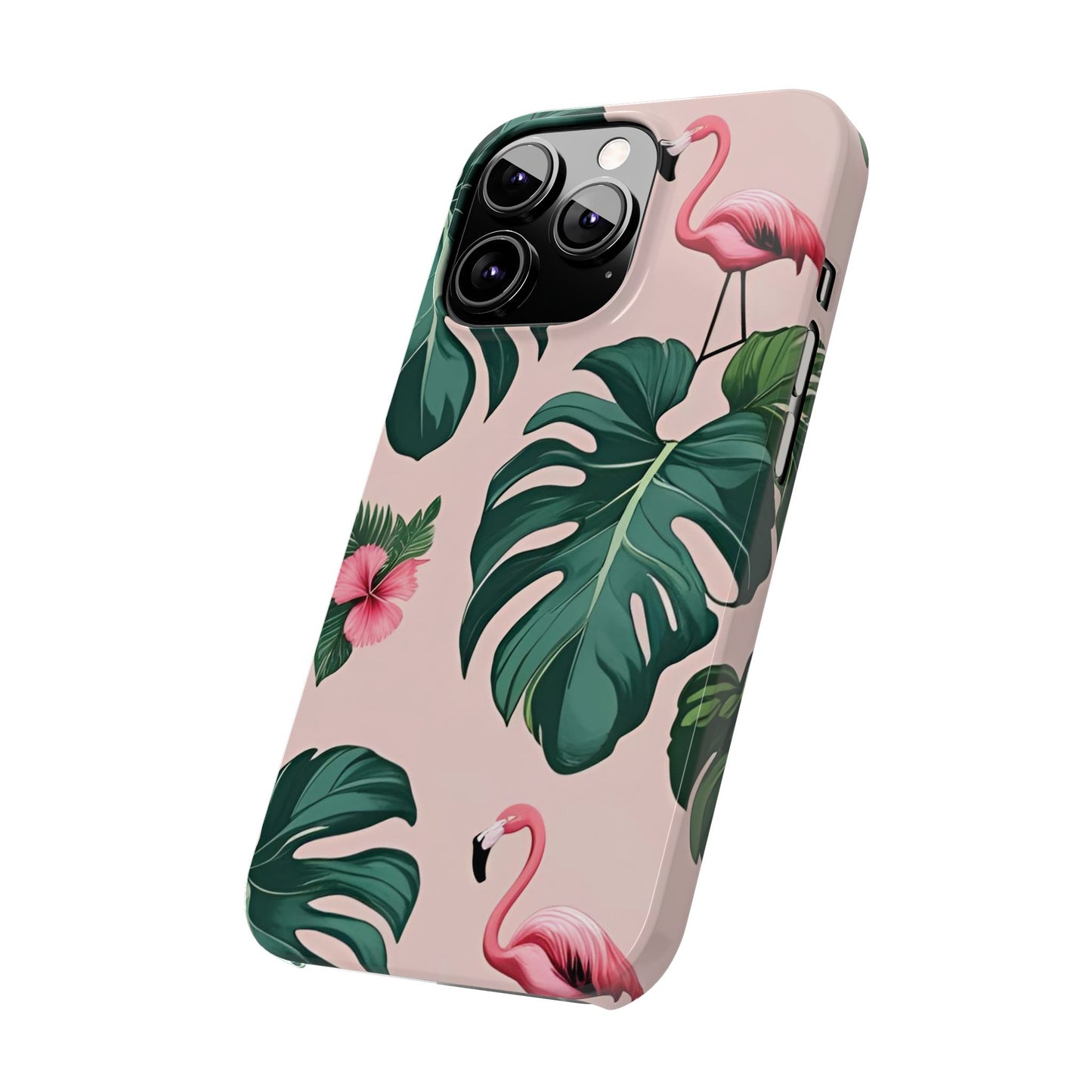 Tropical Flamingo Phone Case, Summer Vibe Smartphone Cover, Gift for Beach Lovers, Cute Mobile Accessory, Floral Design
