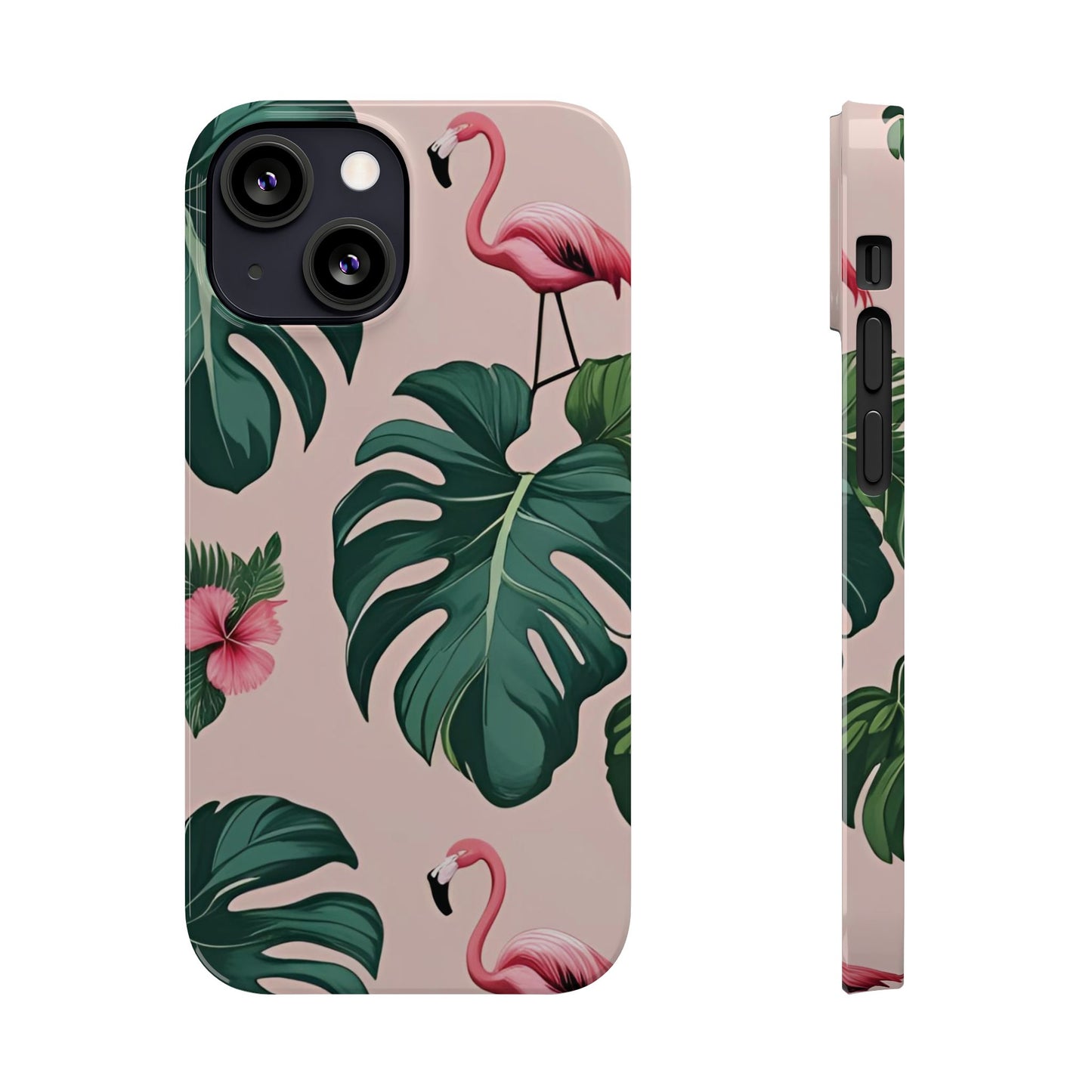 Tropical Flamingo Phone Case, Summer Vibe Smartphone Cover, Gift for Beach Lovers, Cute Mobile Accessory, Floral Design