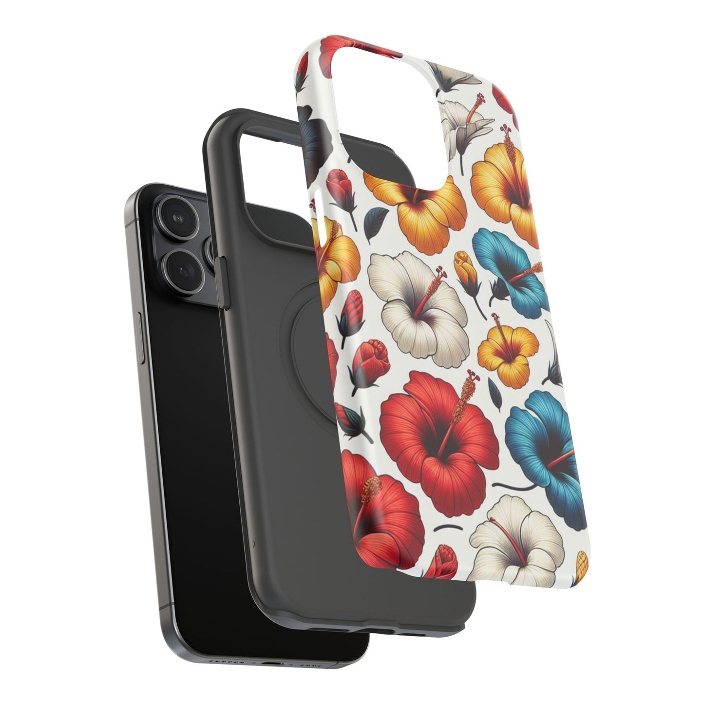 Hibiscus Bloom Impact-Resistant Phone Case – Bold Floral Protection