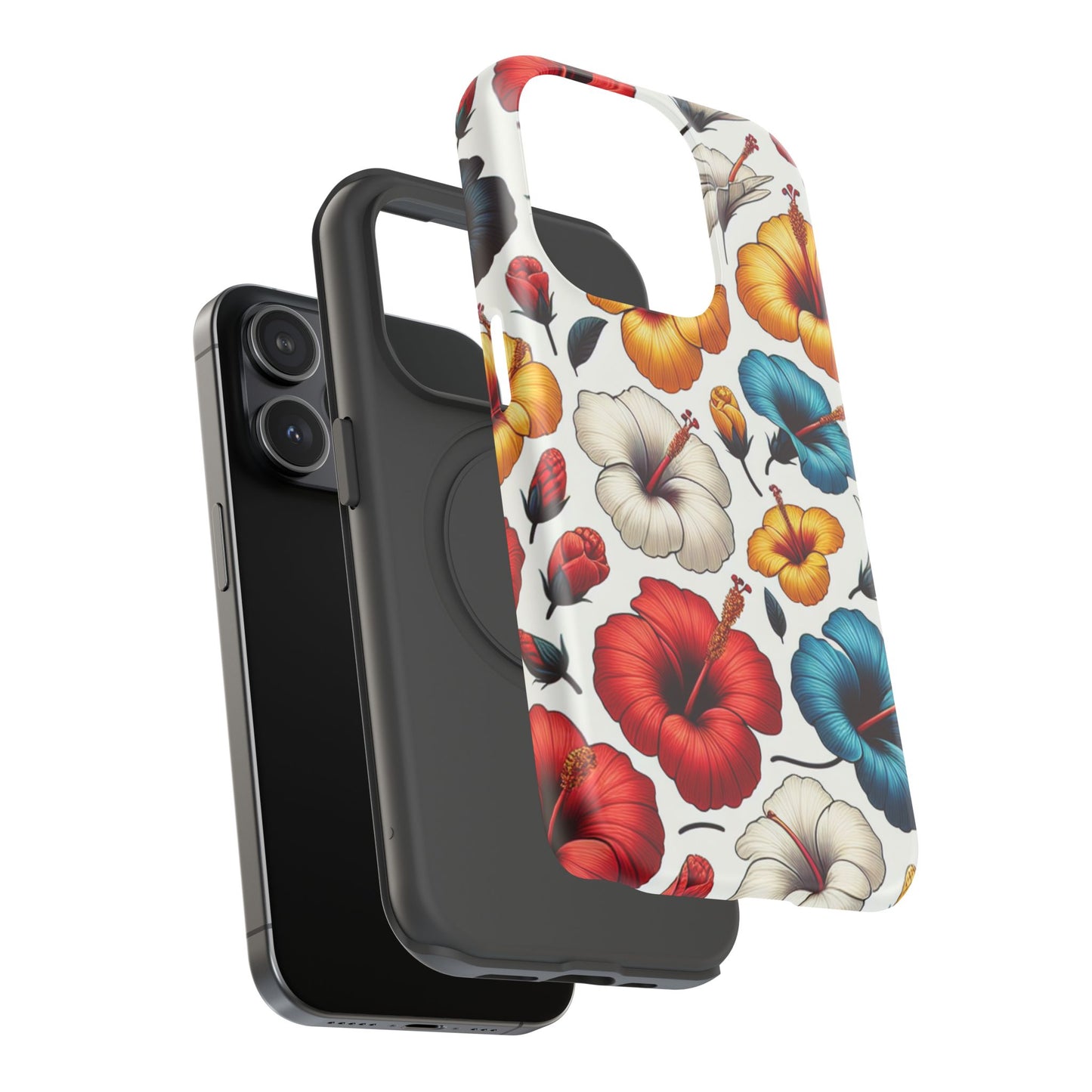 Hibiscus Bloom Impact-Resistant Phone Case – Bold Floral Protection