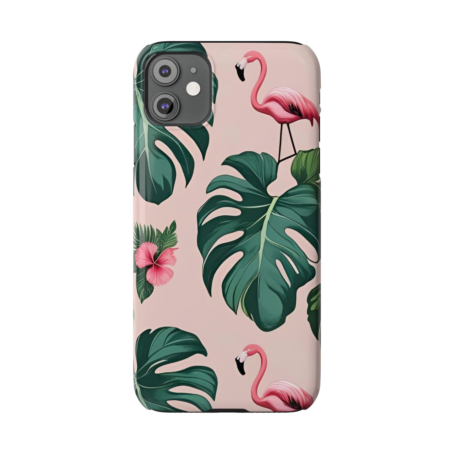 Tropical Flamingo Phone Case, Summer Vibe Smartphone Cover, Gift for Beach Lovers, Cute Mobile Accessory, Floral Design
