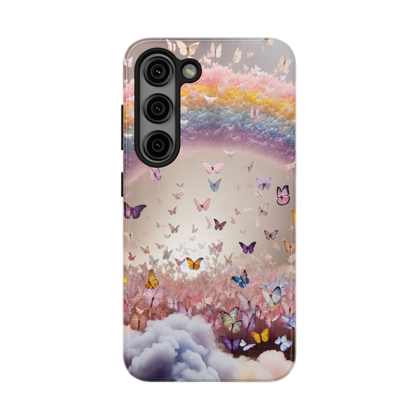 Spring Butterfly & Rainbow Phone Cover – Stylish, Strong & Gift-Ready