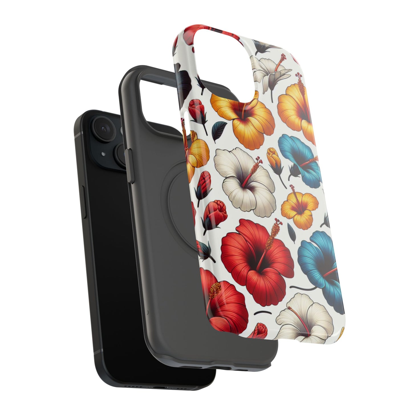 Hibiscus Bloom Impact-Resistant Phone Case – Bold Floral Protection