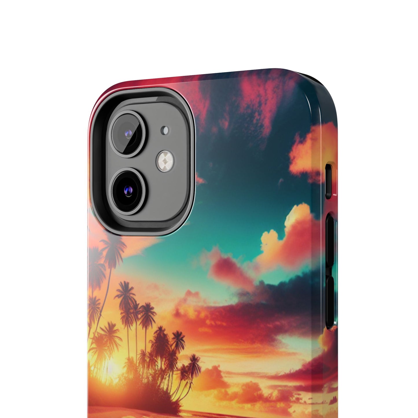 Tropical Sunset Tough Phone Cases for Summer, Beach Vibes, Gift for Travelers, Durable Phone Covers
