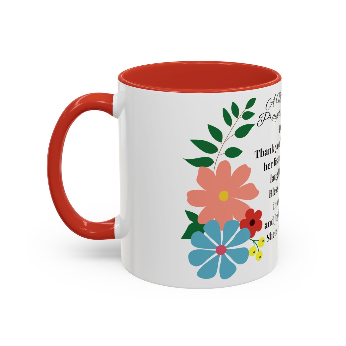 Aunt Prayer Coffee Mug - Floral Design - Mother's Day Gift - 11oz/15oz
